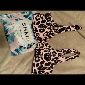 Brand New Shein Bathing Suit Leopard Top